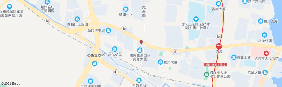 绍兴金德隆(鑫洲海湾大酒店)_公交站地图_绍兴公交_妙搜公交查询2025