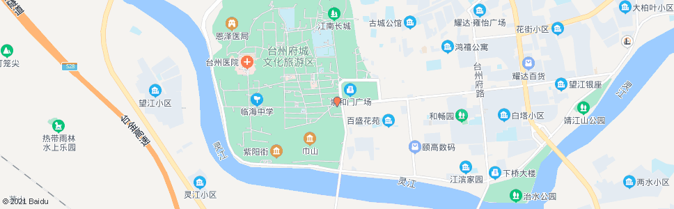 台州街心公园_公交站地图_台州公交_妙搜公交查询2024